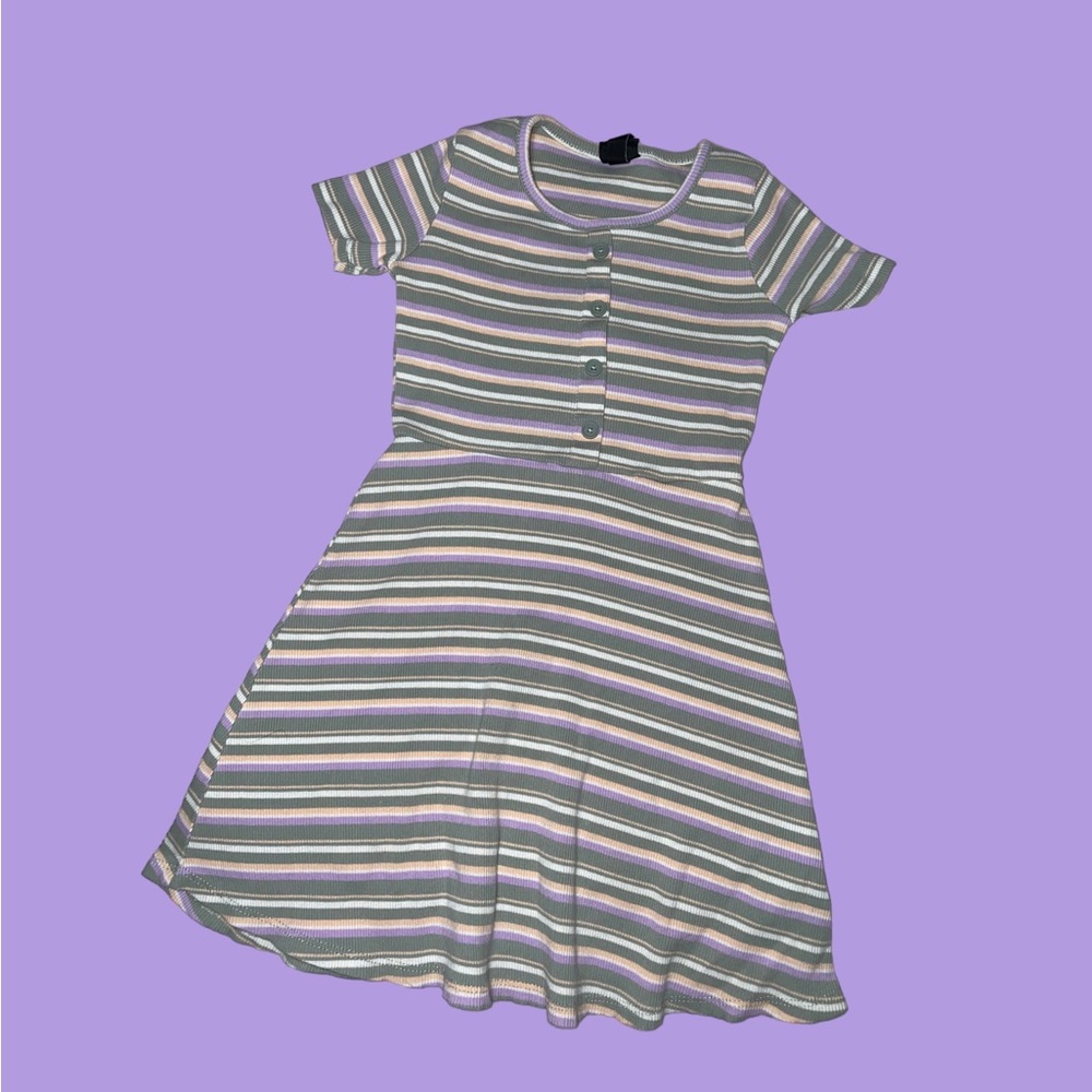Art Class Striped Casual Dress for Kids